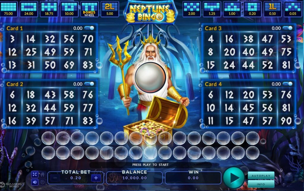 Neptune Bingo ทดลองเล่นฟรี